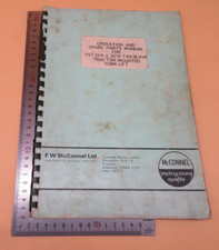 McConnel Operation Spare Parts Manual For TST 20/9 20/12 Tailslave Tractor 1971