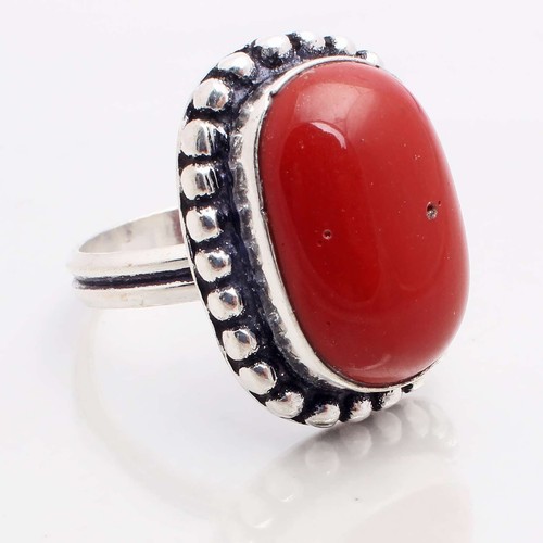 Coral gemstone silver plated - coral,