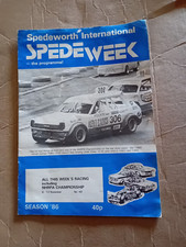 SPEDEWORTH IPSWICH NATIONAL HOT ROD RACING NHRPA CHAMPS PROG 9TH NOVEMBER 1986.