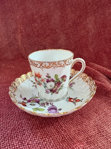 Antique dresden hand painted - antique,