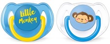 Philips Avent Fashion / Mode Pacifier 2 Pack Dummies 6-18 Months, SCF197/24 Blue