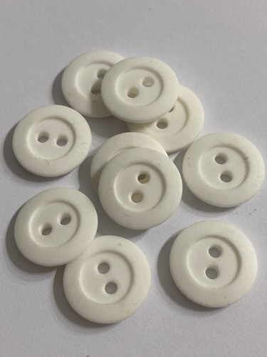 White rubber buttons for rugby - rubber,