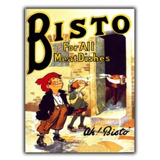 SIGN METAL WALL PLAQUE BISTO