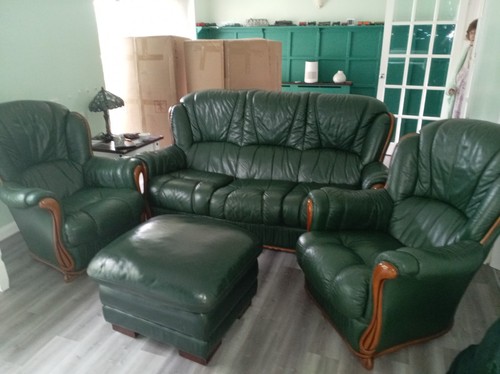 Leather piece suite with - piece,