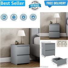 Denver 2 Drawer Bedside Chest