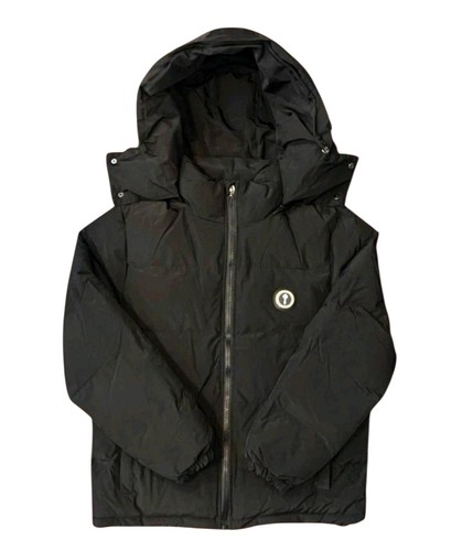 Trapstar black hooded - black, puffer