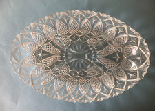 Oval Cut Glass Bon Bon Dish (French)