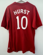 England 1966 Retro Football Shirt #10 Hurst Admiral Red World Cup Mens Large L