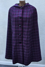 Welsh Woollen Wool Purple Cape