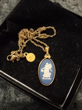 Wedgwood Blue Gold Tone 16"