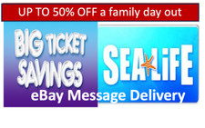 4 x ALMOST FREE TICKETS ? SeaLife Sea Life Center BIRMINGHAM   EXPIRES 30/06/26