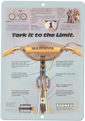 Torker bmx metal - -, sign
