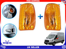 WING MIRROR INDICATOR LENS LEFT RIGHT SET FOR FORD TRANSIT MK8 DOOR (AMBER)
