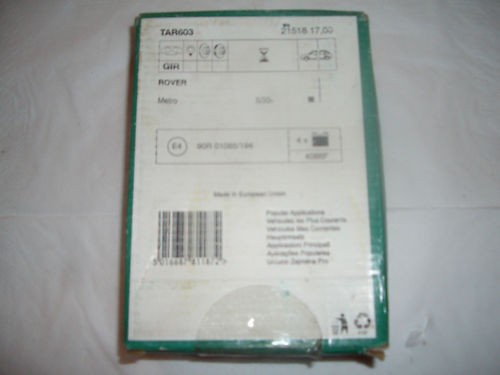 Rover metro brake pads - rover,