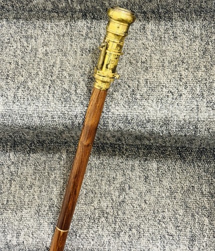 Brass walking cane with - brass,