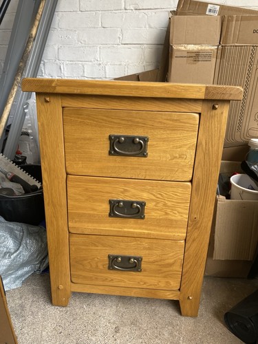 Oak bedside table - oak, 3