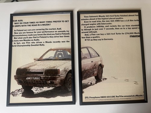 Framed vintage mazda 323 turbo - 323,