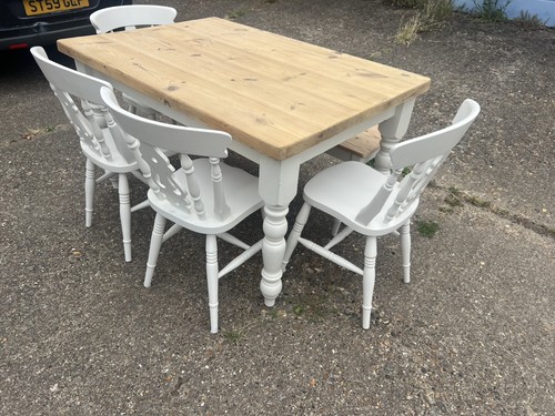 Farmhouse table chairs and - table,