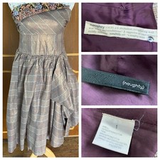 Dress Size 1 UK 8 Check Brown