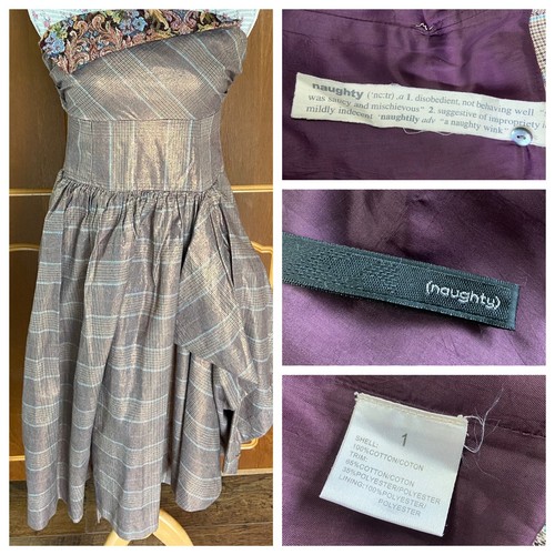 Dress size check brown - 1, uk