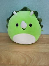 Squishmallows Tristan Triceratops green dinosaur Dino  soft toy plush 8in