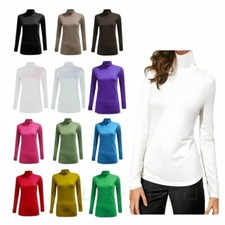 Ladies Women's Polo Neck Roll