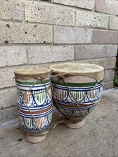 Vintage Ceramic Moroccan Bongo