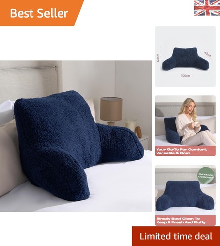 Navy blue teddy cuddle - teddy, cushion