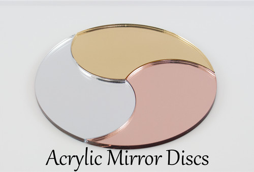 Mirror acrylic discs gold - acrylic,