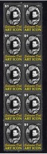 Salvador Dali Art Icon Strip Of 10 Mint Stamps 2