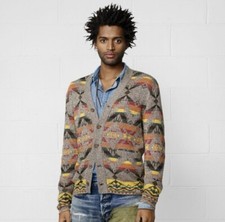 New Men’s Ralph Lauren Denim & Supply Aztec Navajo Southwestern Cardigan Size S