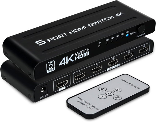 Hdmi switch out 5 port - hdmi, out,