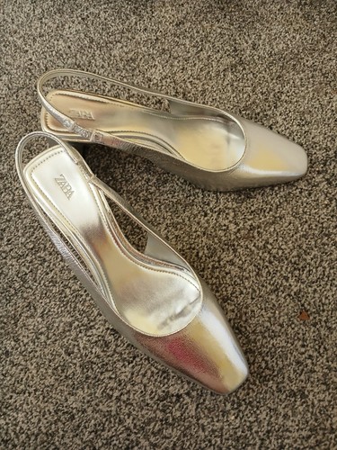 Zara ladies silver metallic - zara,