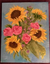 sunflower oil painting -