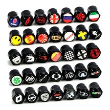 Black Wheel Valve Dust Caps
