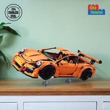 Display stand for LEGO Technic Porsche 911 GT3 RS 42056 STAINLESS STEEL