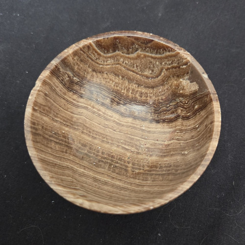 Chocolate calcite bowl - chocolate,