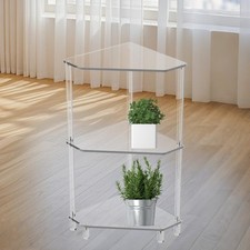 Corner Side Table Multipurpose End Table for Kitchen Small Space Restaurant