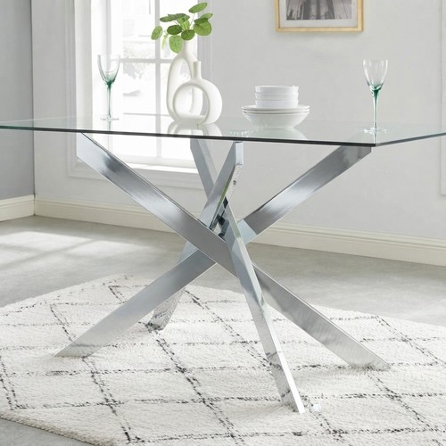 Modern rectangular glass table - rectangular,