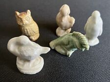 WADE WHIMSIES Figurines x5 -  BIRDS Bundle - Parrot, Ducks, Owl, Penguin Etc.