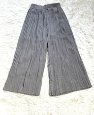 MOLLY GREEN Pleated Extreme Wide-Leg Harem High Rise Dress Pants Gray Size M