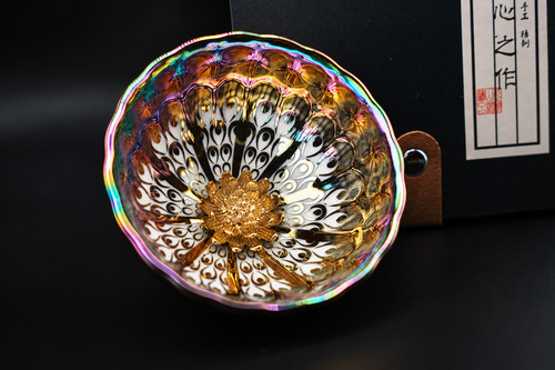 Chinese lotus tea cup colorful - lotus,