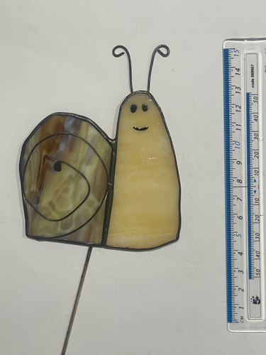 Stained glass snail plant - glass,
