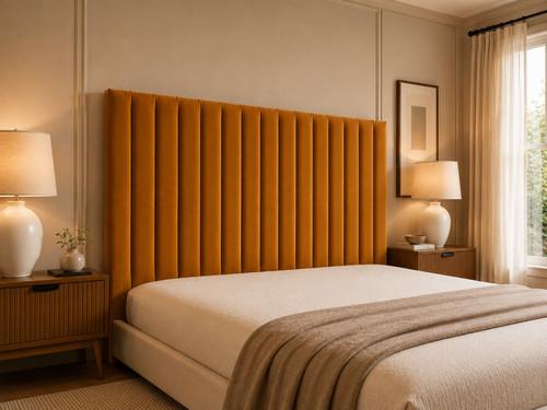 Upholstered panel headboard - upholstered,