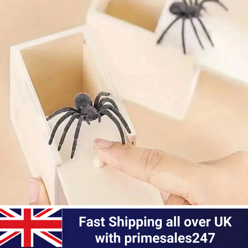 Spider box prank wooden - box,