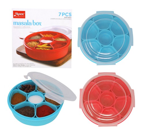 Plastic spice tin masala dabba - tin,