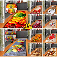 3D Print Fruit Kitchen Mat Washable Rugs Hallway Runner Non Slip Floor Door Mat*