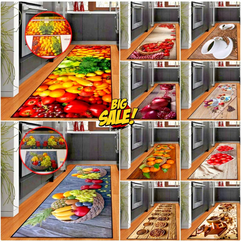 Print fruit kitchen mat - 3d,