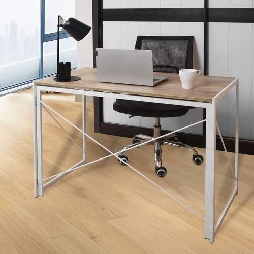 White folding computer desk - white,