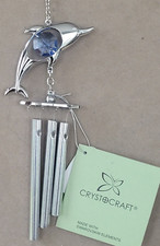 Crystocraft Dolphin Windchime Suncatcher With Swarovski Elements Gift Boxed 